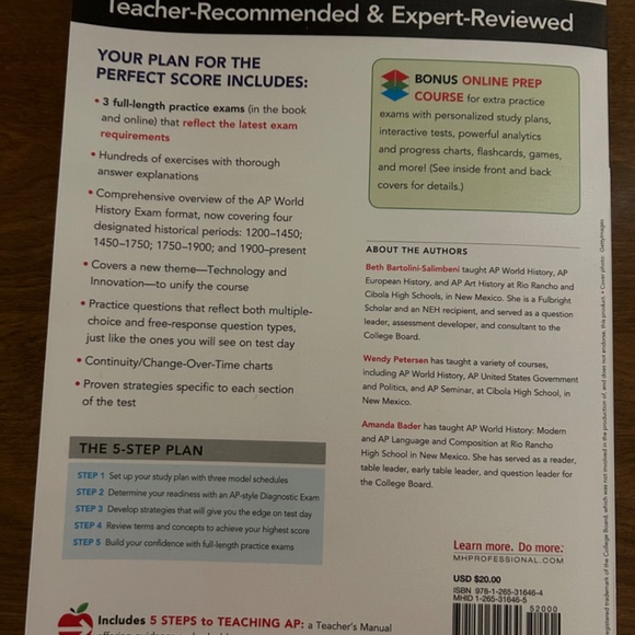 NWOT 2024 EDITION AP WORLD HISTORY: MODERN 5 STEPS TO A 5 GUIDEBOOK - Picture 2 of 3